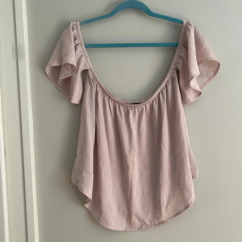 American Eagle satin off shoulder top size medium - Picture 2 of 5